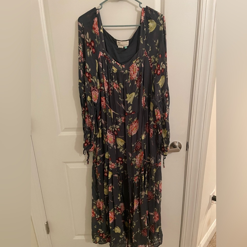 Anthropologie Floral Maxi Dress